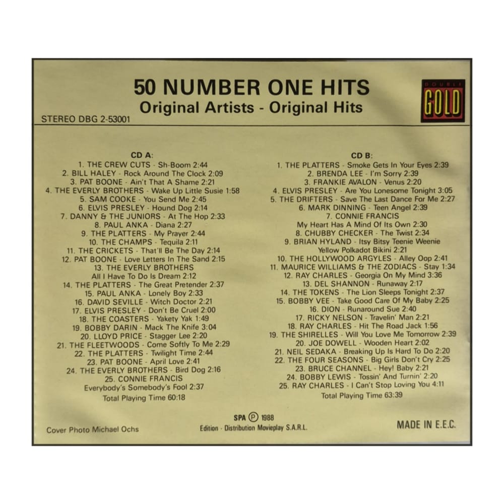 Original Artist-Original Hits: 50 Number One Hits