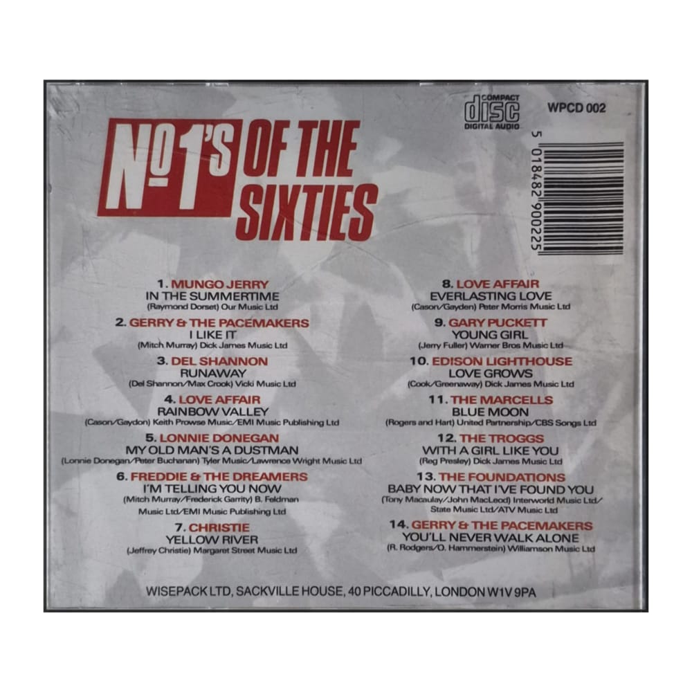 No1S Of The Sixties