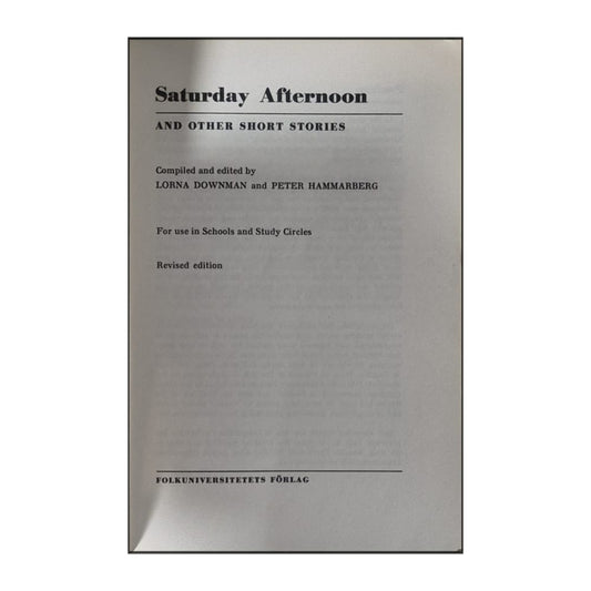 Saturday Afternoon And Other Short Stories