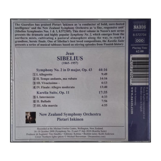 Jean Sibelius & New Zealand Symphony Orchestra: Symphonie No. 2 - Karelia Suite