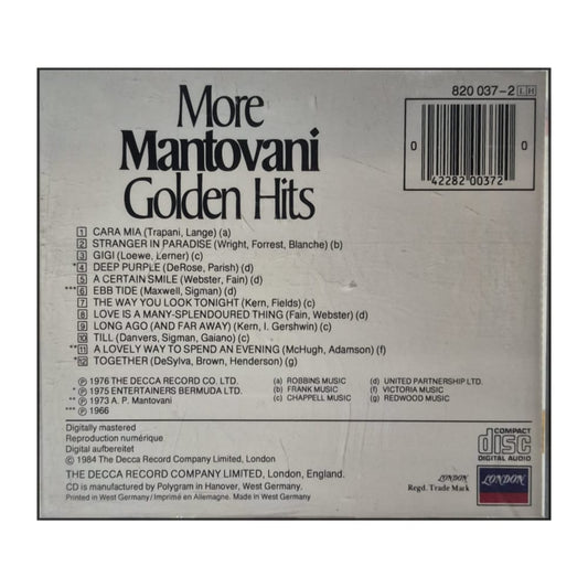 Mantovani & His Orchestra: More Mantovani Golden Hits