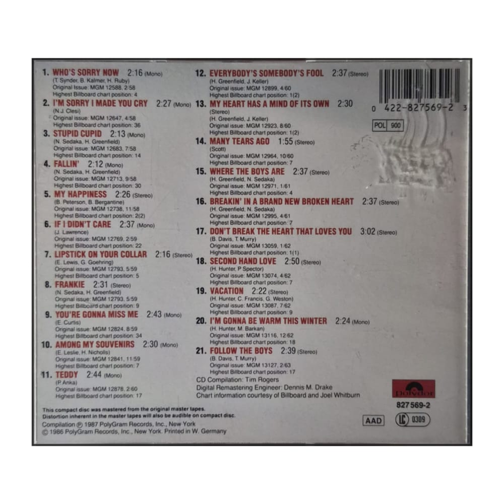 Connie Francis: The Very Best Of