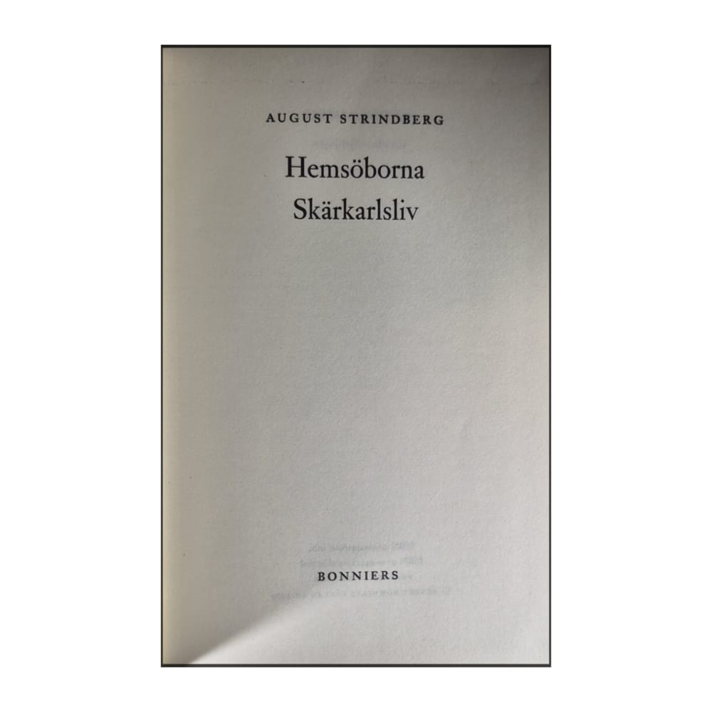August Strindberg: Hemsöborna Skärkarlsliv
