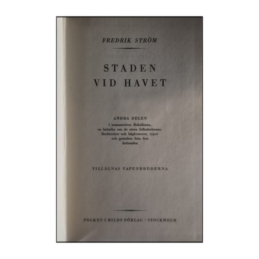 Fredrik Ström: Staden Vid Havet 2