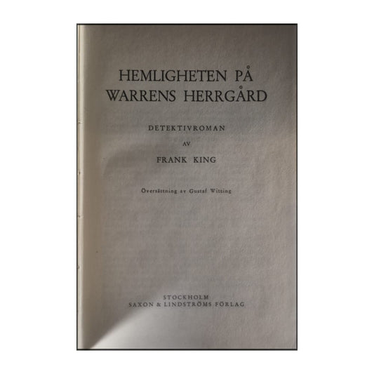 Frank King: Hemligheten På Warrens Herrgård