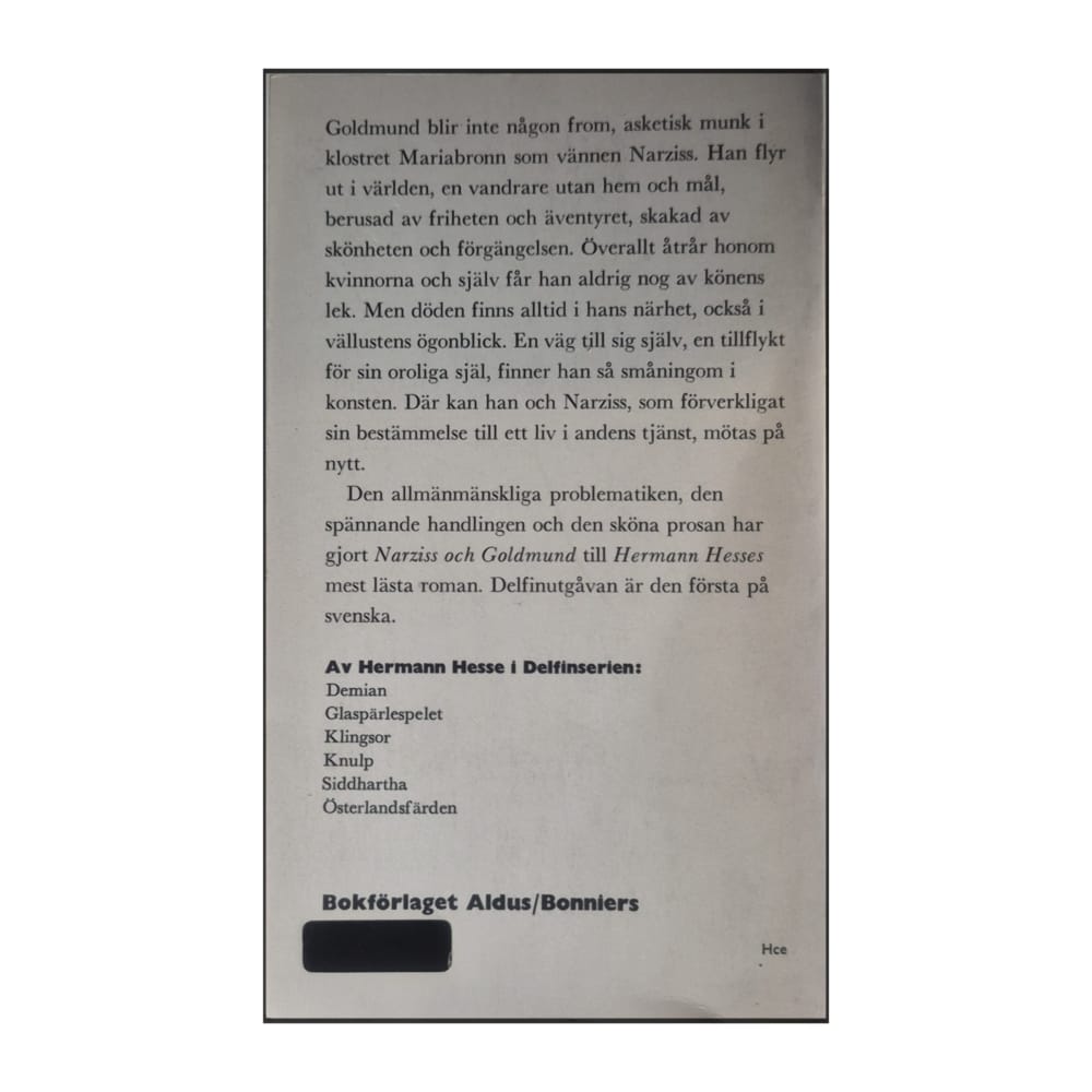 Hermann Hesse: Narziss Och Goldmund