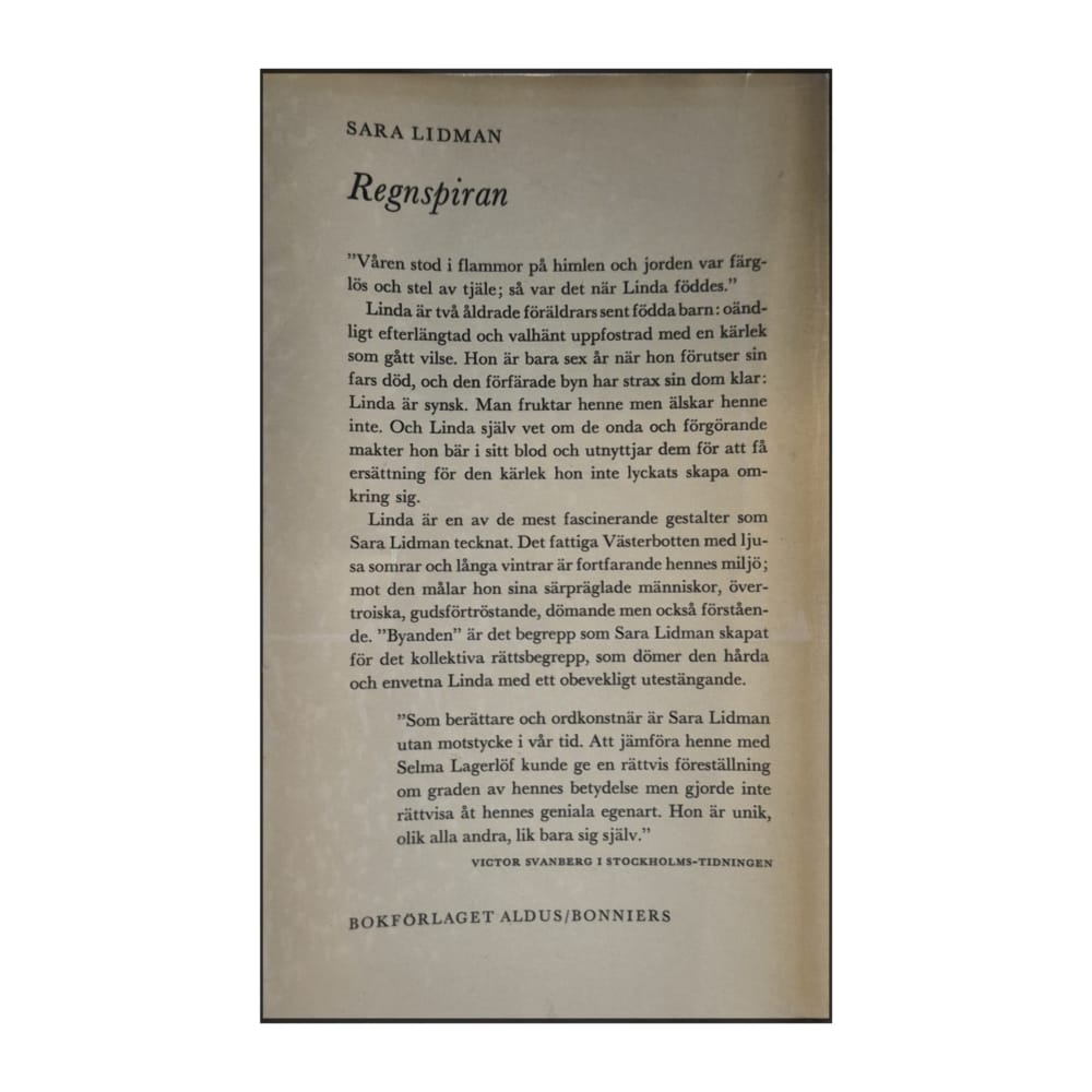 Sara Lidman: Regnspiran