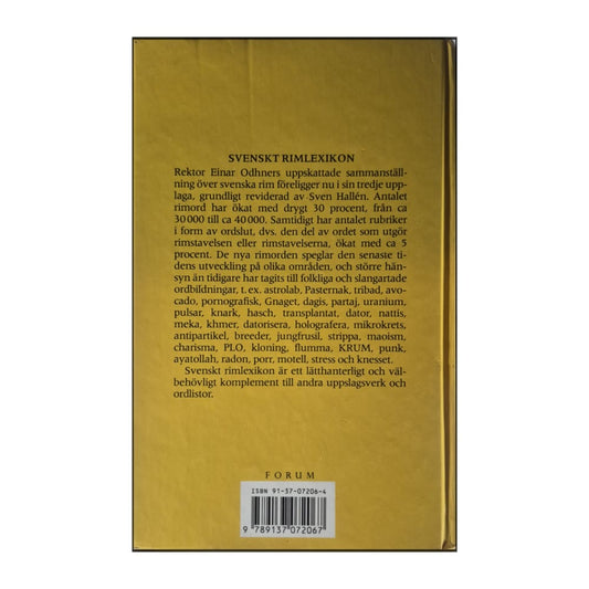 Einar Odhner: Svenskt Rimlexikon