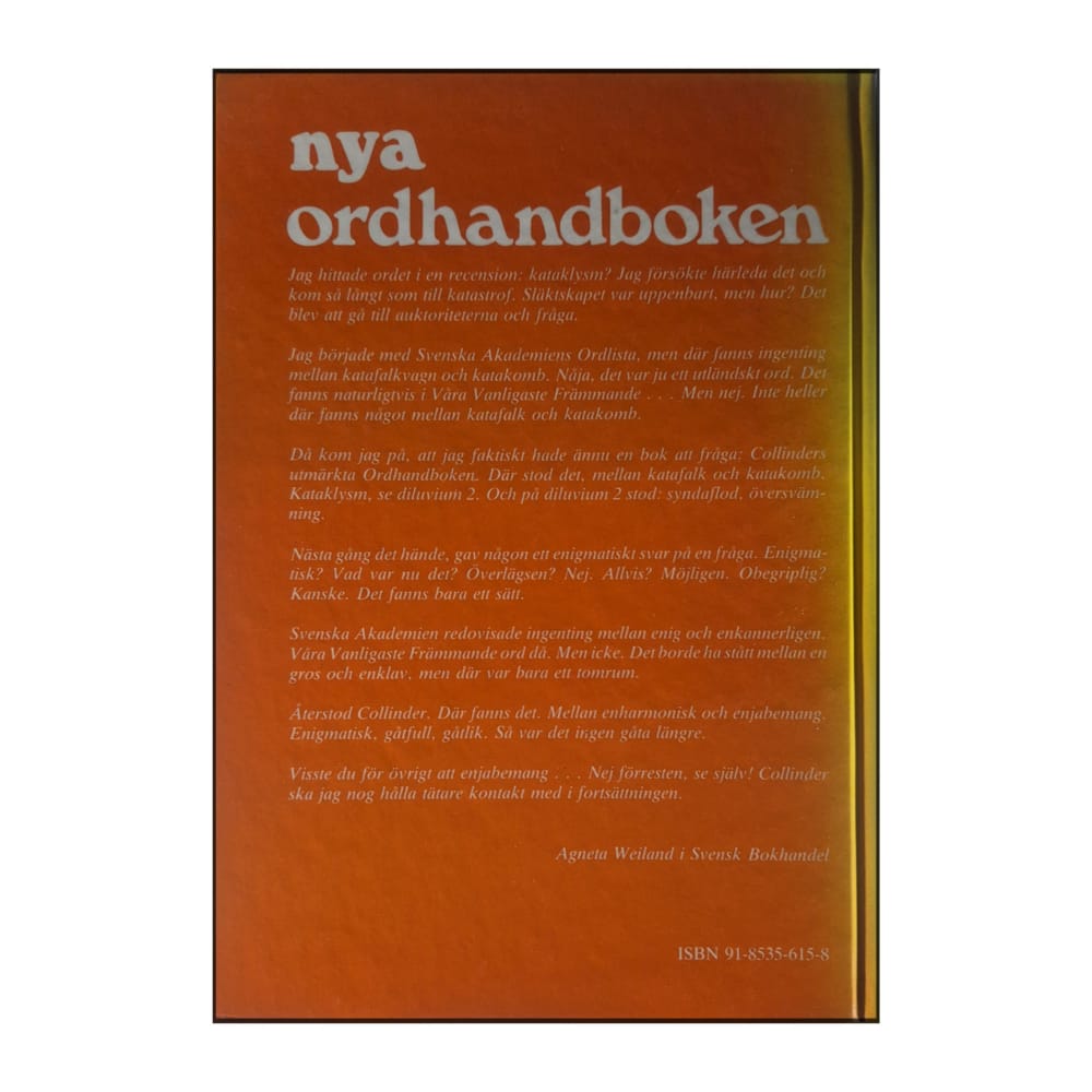Björn Collinder: Nya Ordhandboken