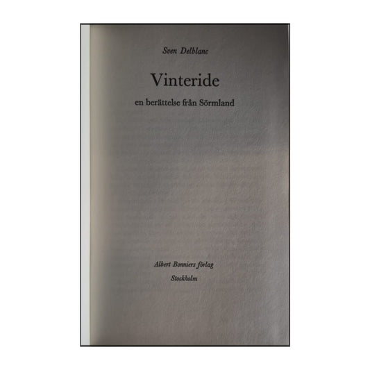 Sven Delblanc: Vinteride
