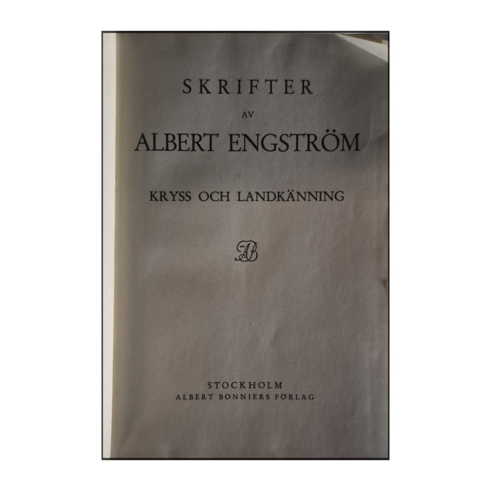 Albert Engström: Kryss Och Landkänning