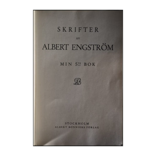 Albert Engström: Min 5Te Bok