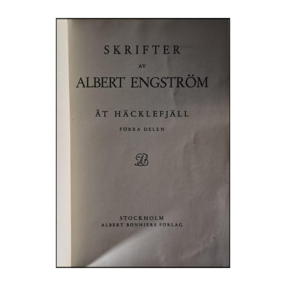 Albert Engström: Åt Häcklefjäll