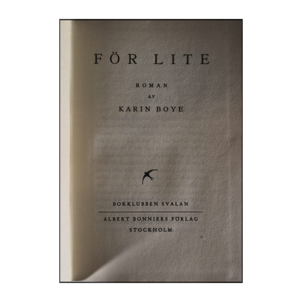 Karin Boye: För Lit