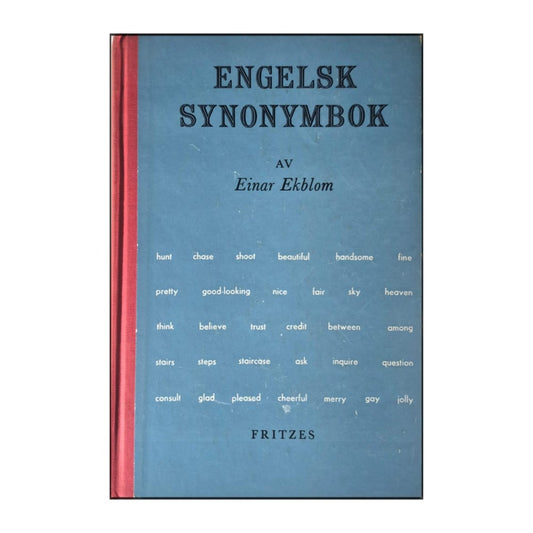 Einar Ekblom: Engelsk Synonymbok