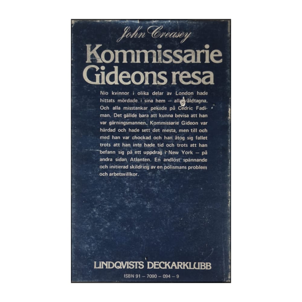 John Creasey: Kommissarie Gideons Resa