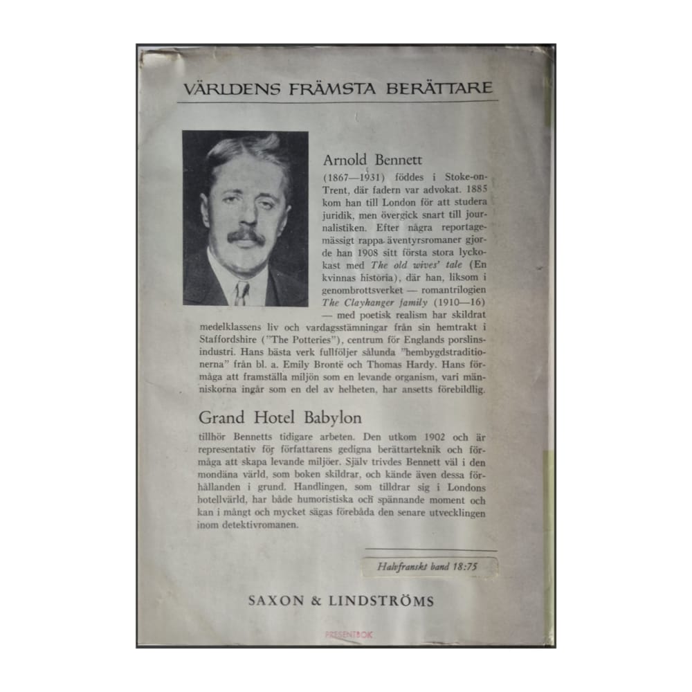 Arnold Bennett: Grand Hotel Babylon