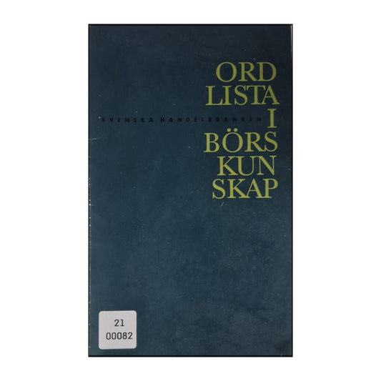 Ordlista I Börskunskap