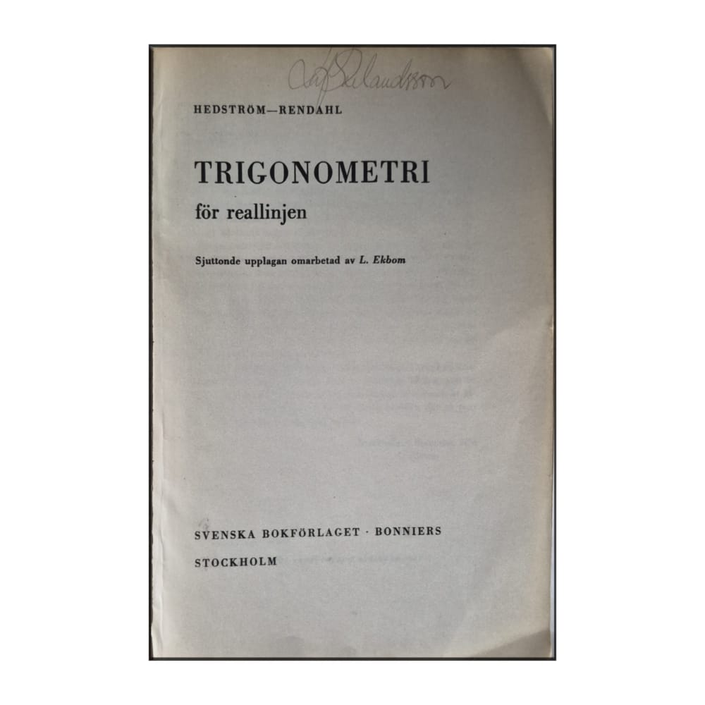 Trigonometri För Reallinjen