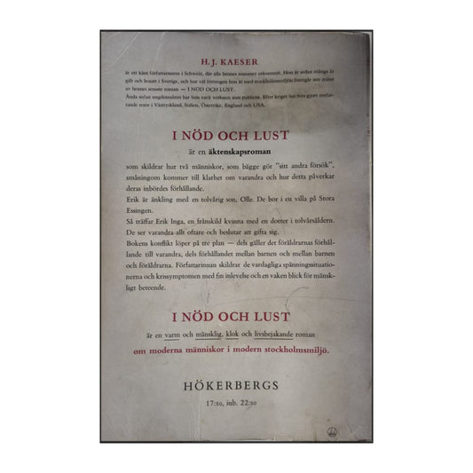 H. J. Kaeser: I Nöd Och Lust