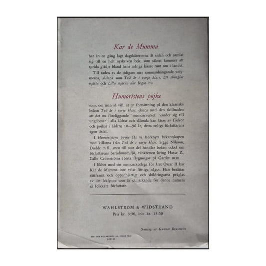 Kar De Mumma: Humoristens Pojke