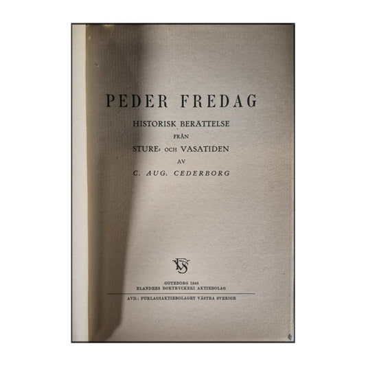 Carl August Cederborg: Peder Fredag