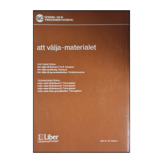 Skolöverstyrelsen: Att Välja Studieväg