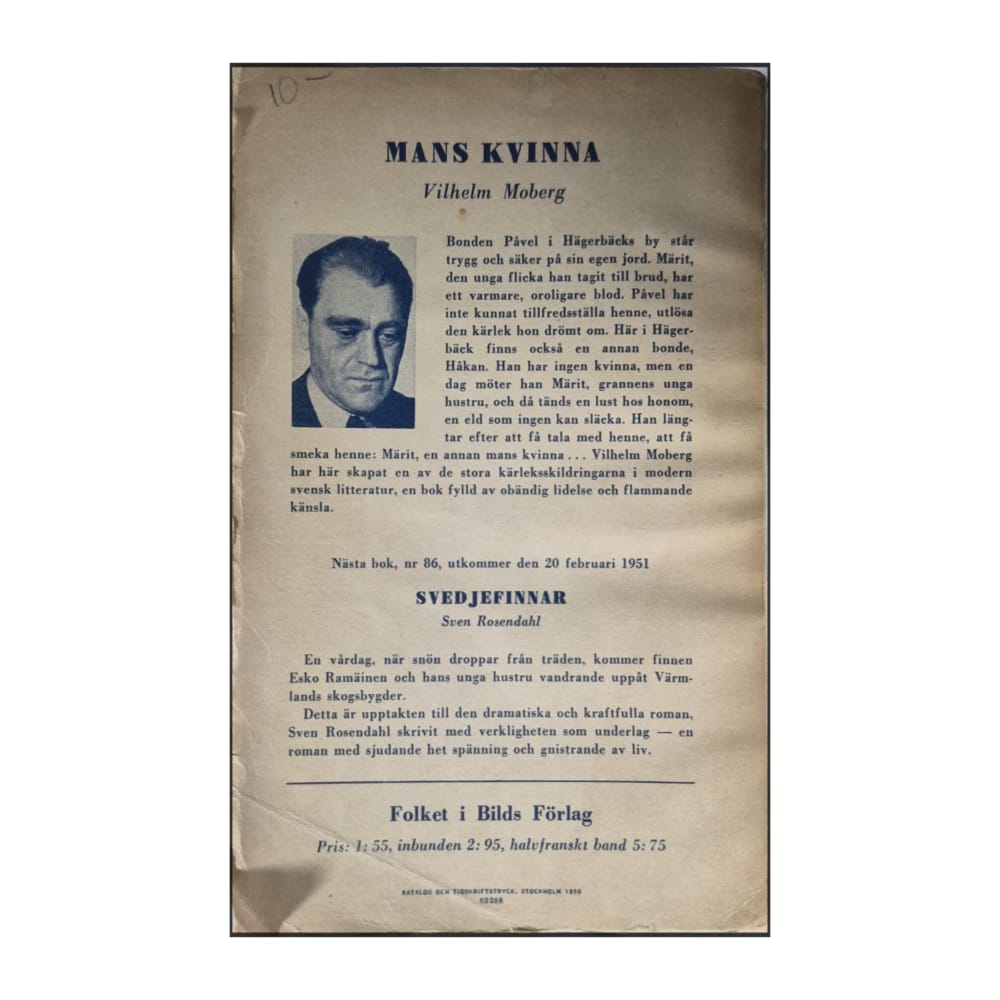 Vilhelm Moberg: Mans Kvinna