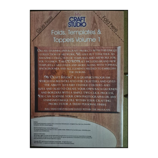 My Craft Studio: Folds, Templates & Toppers V1