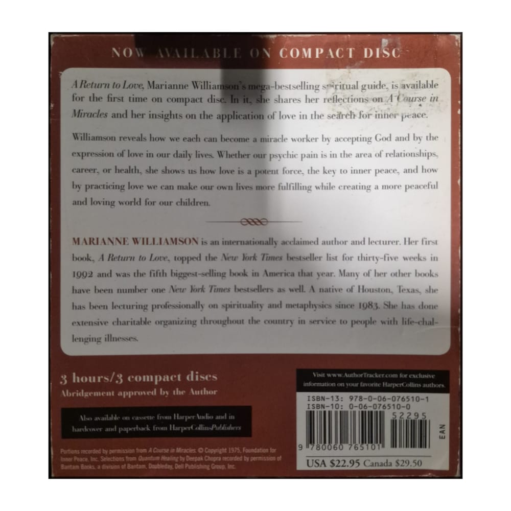 Marianne Williamson: A Return To Love