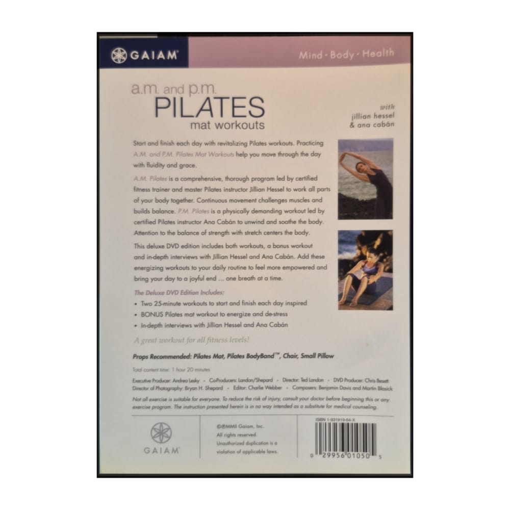 Jillian Hessel &R Ana Cabán: A.M. And P.M. Pilates Mat Workouts