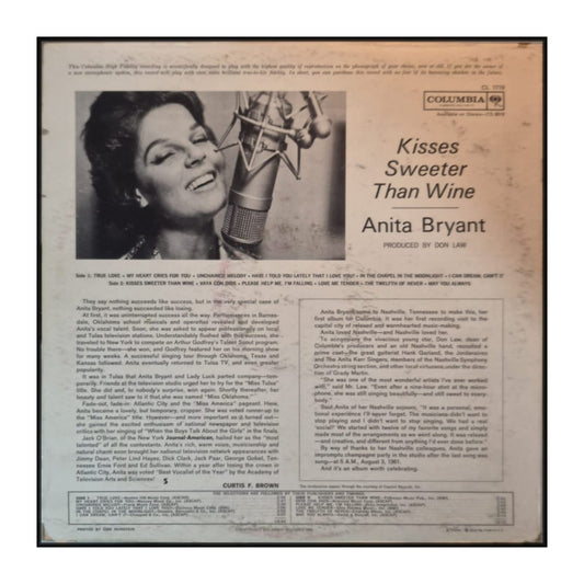 Anita Bryant: Kisses Sweeter Than Wine