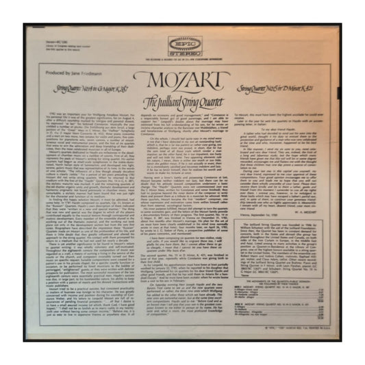 The Juilliard String Quartet: Mozart