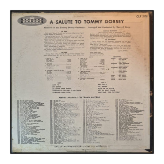 Members Of The Tommy Dorsey Orchestra: A Salute To Tommy Dorsey