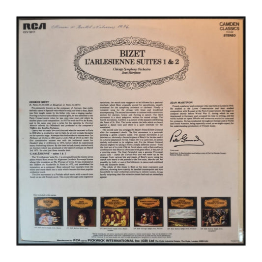Georges Bizet & Chicago Symphony Orchestra & Jean Martinon: L'Arlesienne Suites 1 & 2