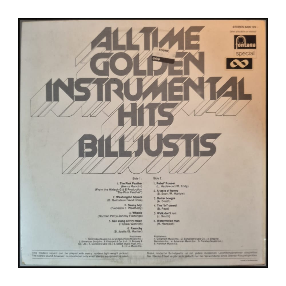 Bill Justis: All-Time Golden Instrumental Hits