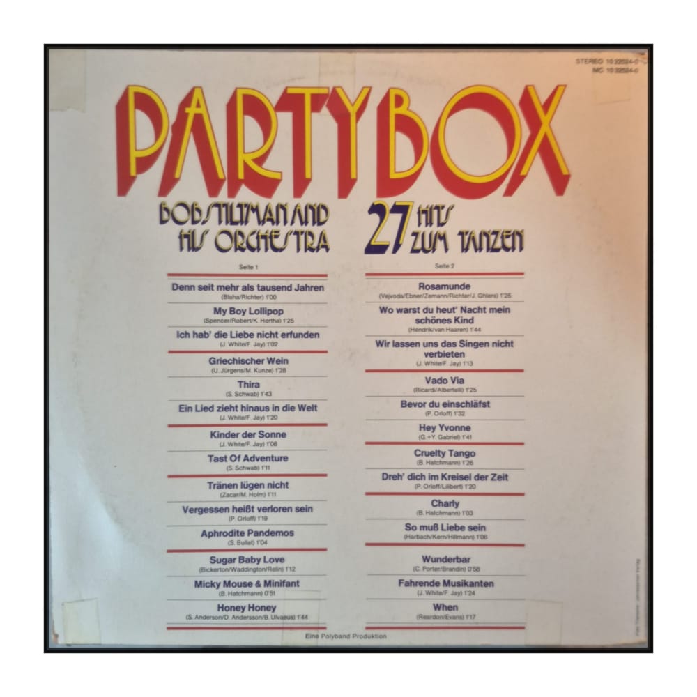 Bob Stiltman And His Orchestra: Party Box