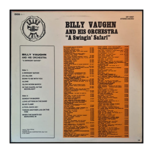 Billy Vaughn And His Orchestra: A Swingin' Safari