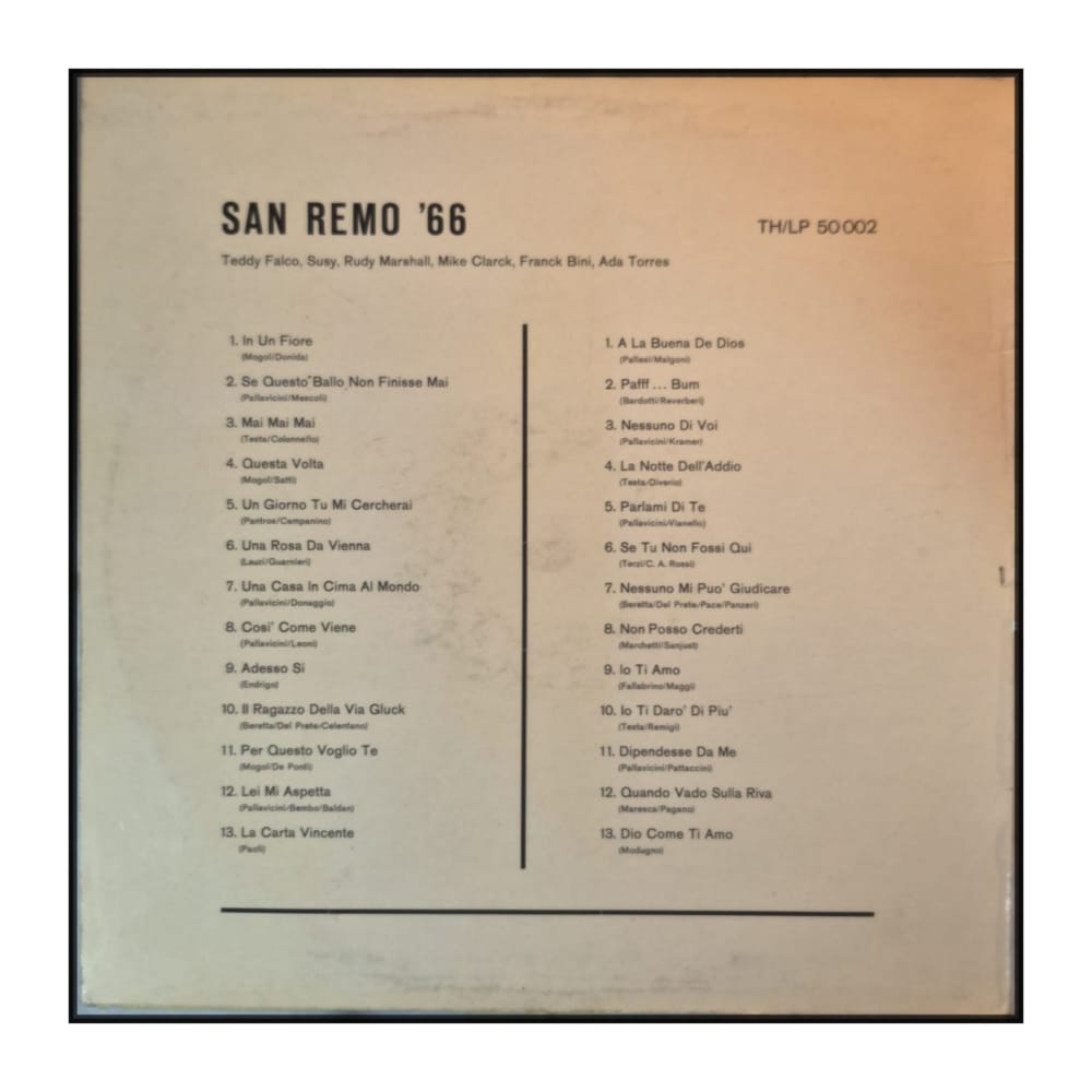 Die 26 Schlager Von San Remo 1966