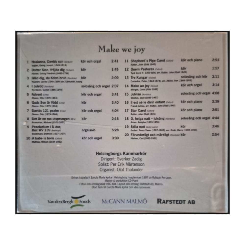 Helsingborgs Kammarkör: Make We Joy