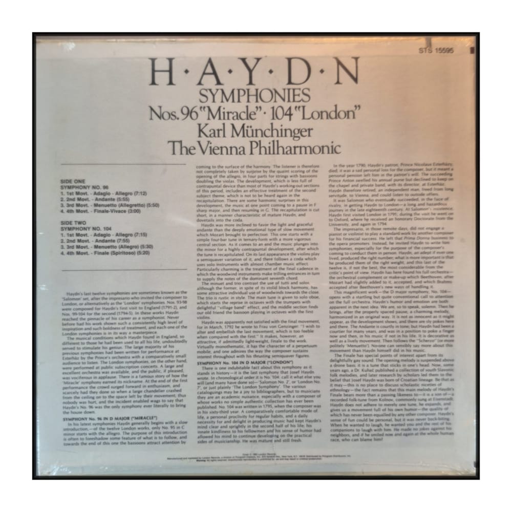 Karl Münchinger & The Vienna Philharmonic: Haydn Symphonies