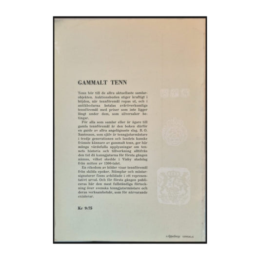 B. O. Santesson: Gammalt Tenn