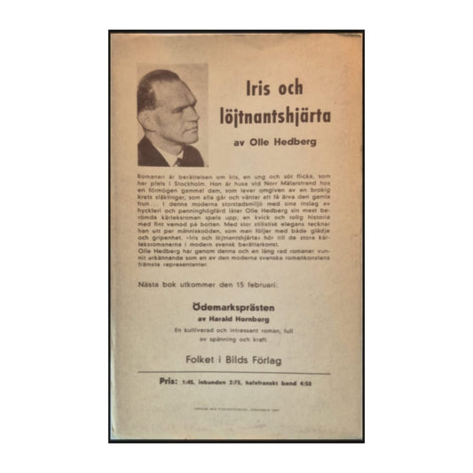 Olle Hedberg: Iris Och Löjtnantshjärta