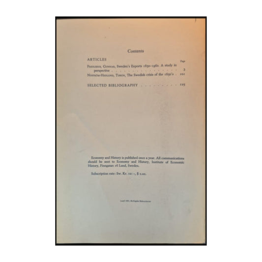 Economy And History1963 V6