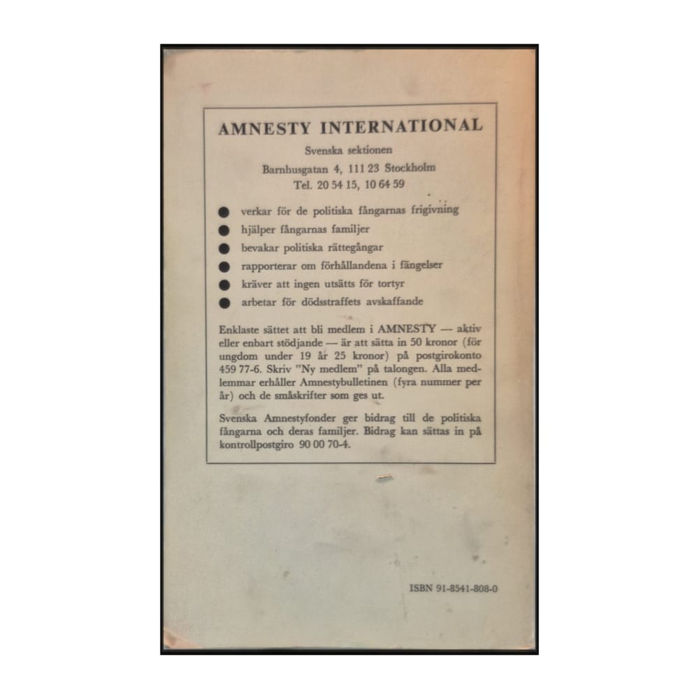 Amnesty International: Amnesty Rapport Om Politiska Fångar I Sovjet