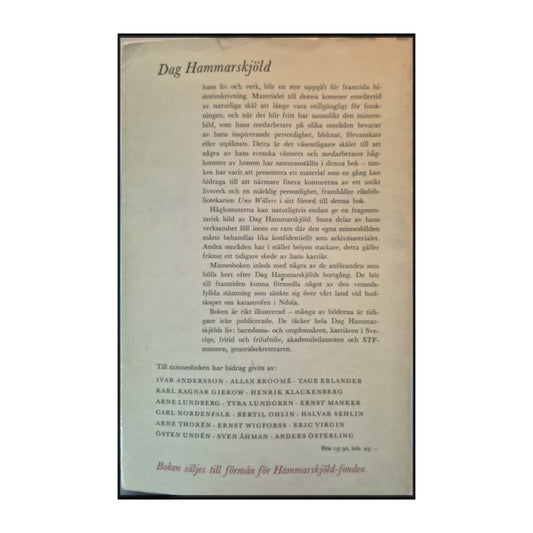 Dag Hammarskjöld: En Minnesbok