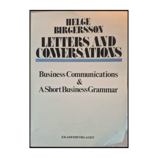 Helge Birgersson: Letters And Conversation