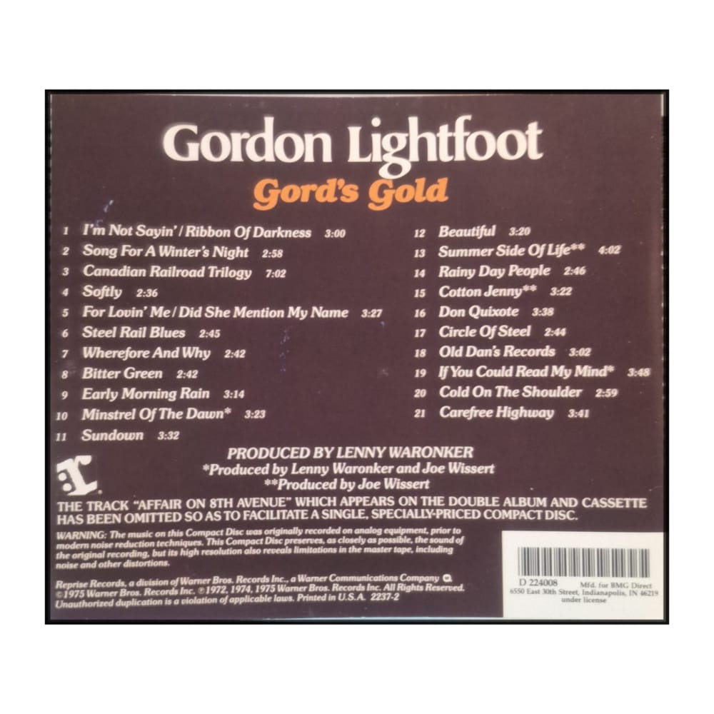 Gordon Lightfoot: Gord'S Gold