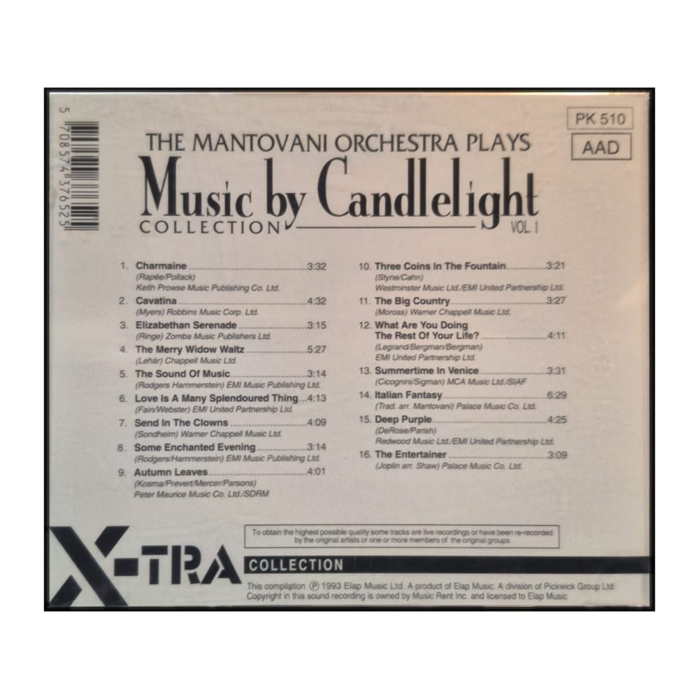 Mantovani Orchestra: Music By Candlelight Collection V1