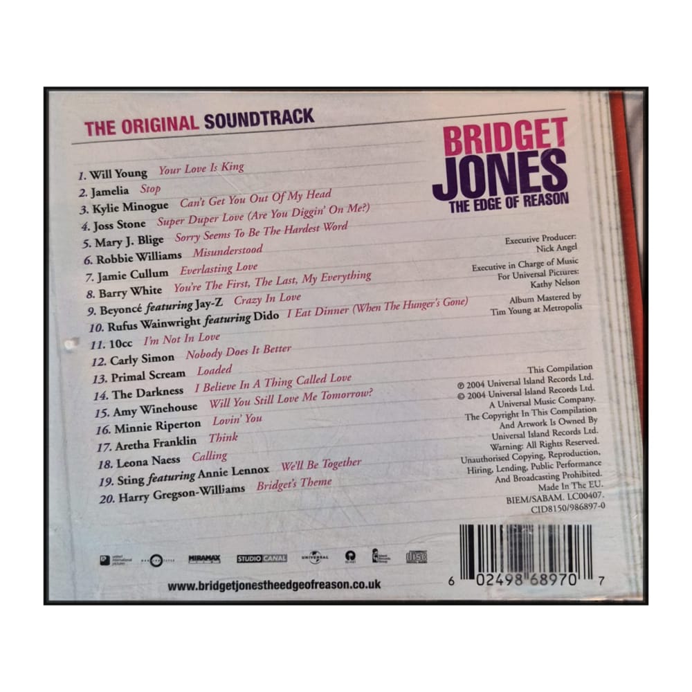 Bridget Jones: The Edge Of Reason: The Original Soundtrack